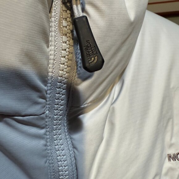 Vintage North Face Nuptse 700 Puffer Vest - RARE Gray Sweater Print - Womens XL - Picture 5 of 14